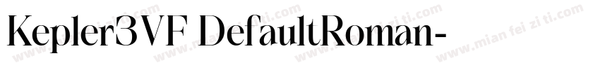Kepler3VF DefaultRoman字体转换